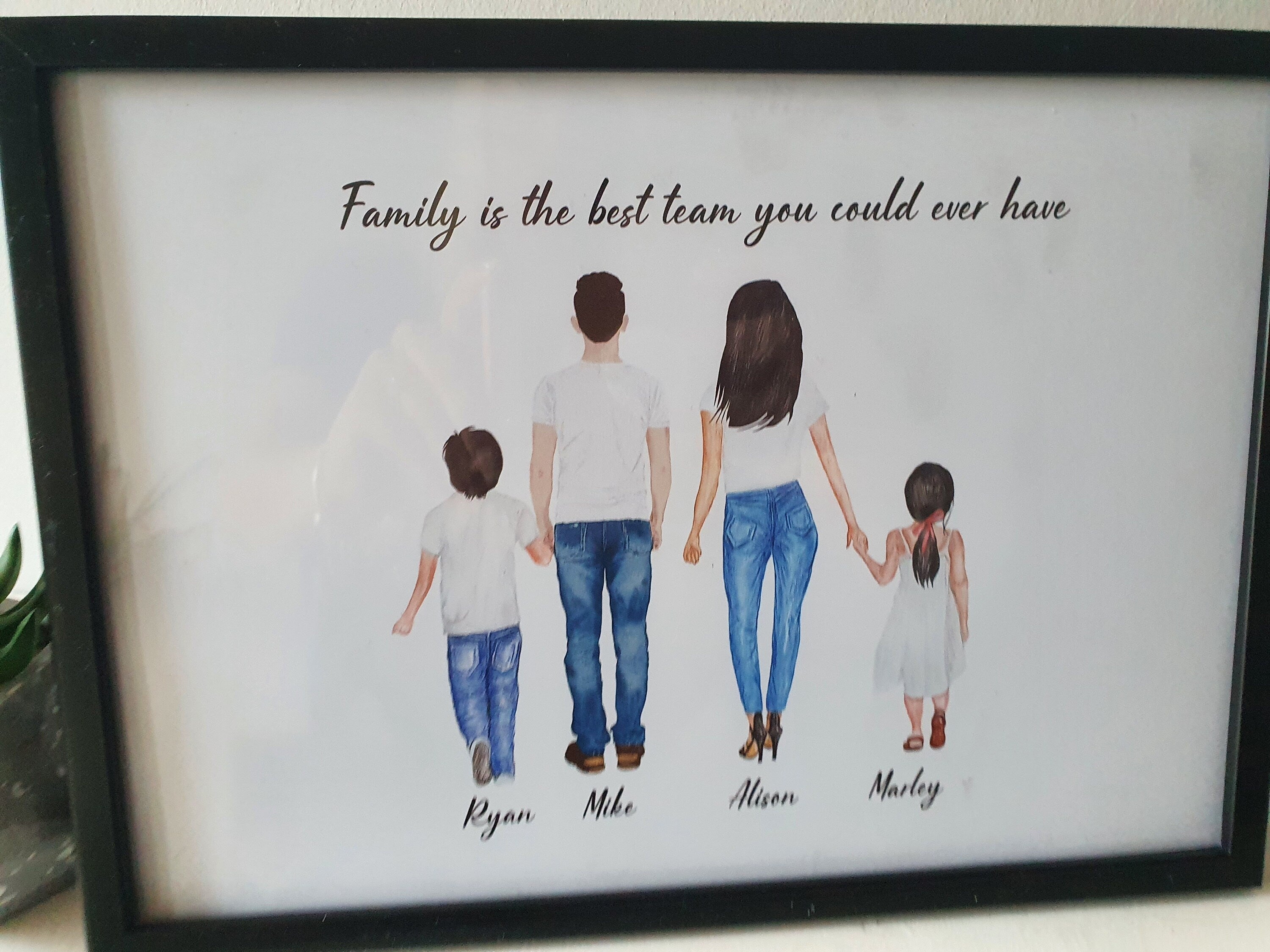 Personalised Family Members Print birthday Gift