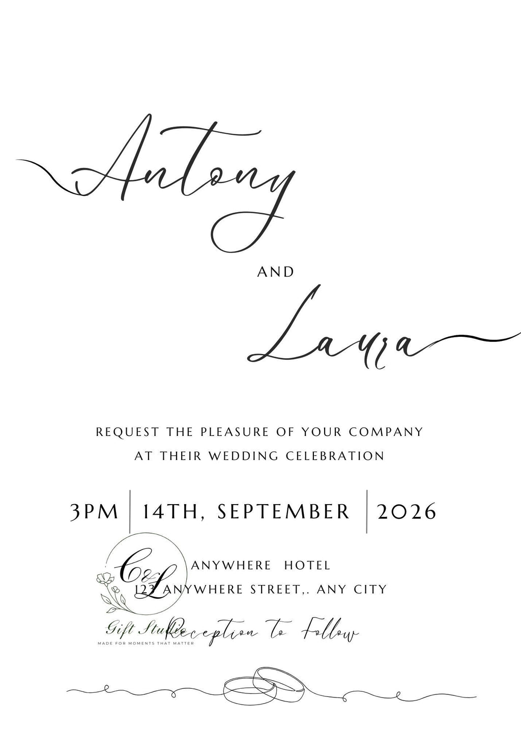 Personalised Wedding Invitation Suite | Luxury Wedding Invites | Invite, RSVP, Menu & Details Cards