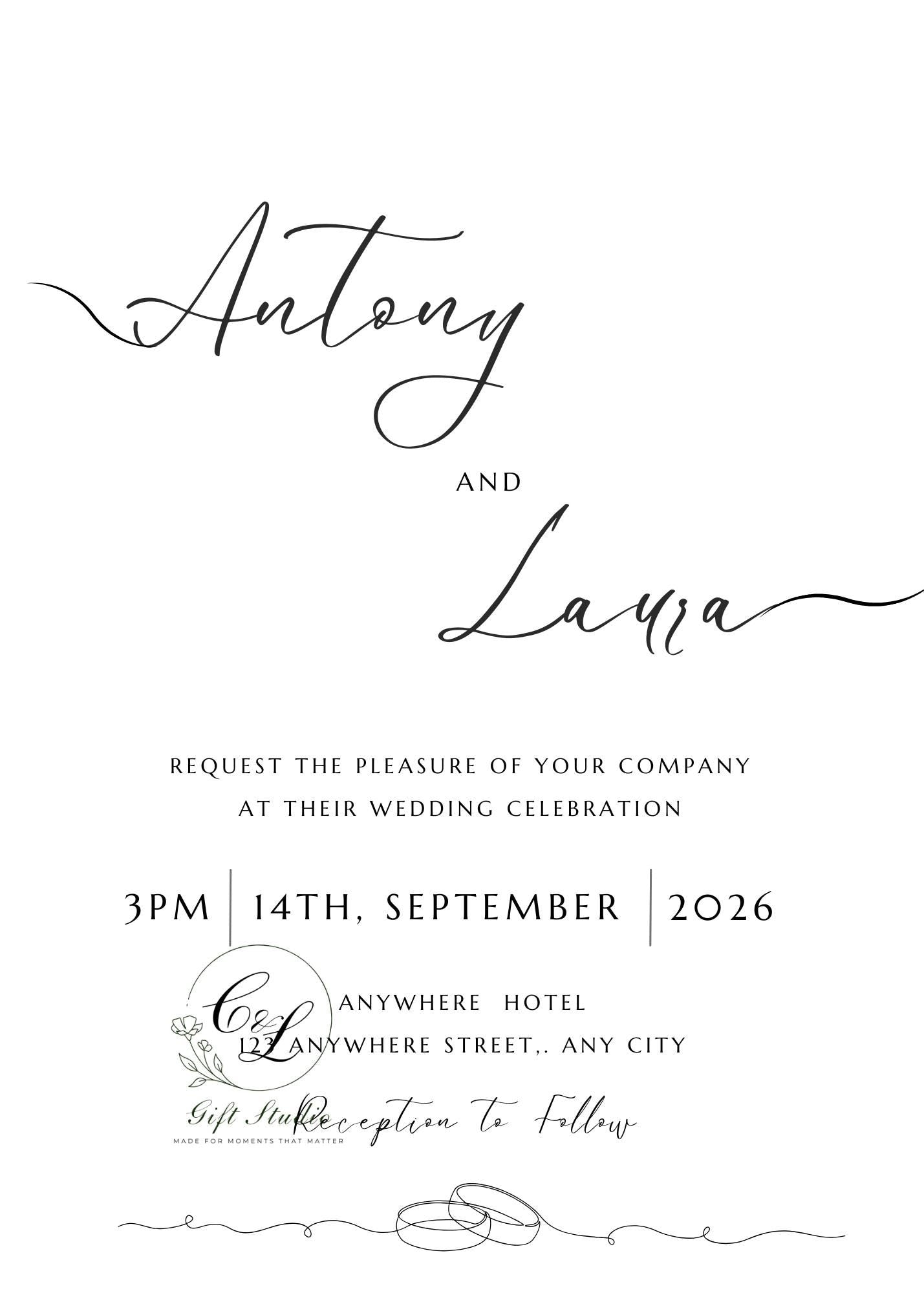Personalised Wedding Invitation Suite | Luxury Wedding Invites | Invite, RSVP, Menu & Details Cards