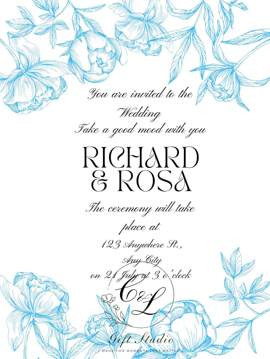 Personalised Wedding Invitation Suite | Luxury Wedding Invites | Invite, RSVP, Menu & Details Cards