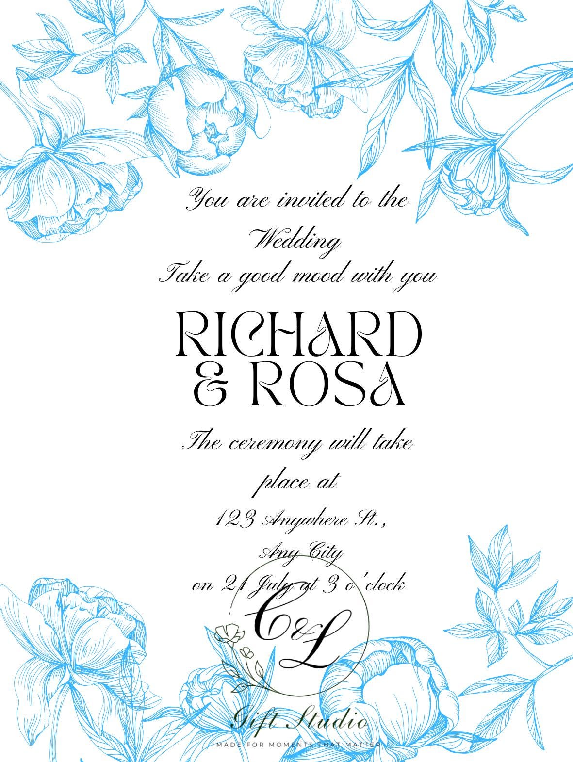 Personalised Wedding Invitation Suite | Luxury Wedding Invites | Invite, RSVP, Menu & Details Cards