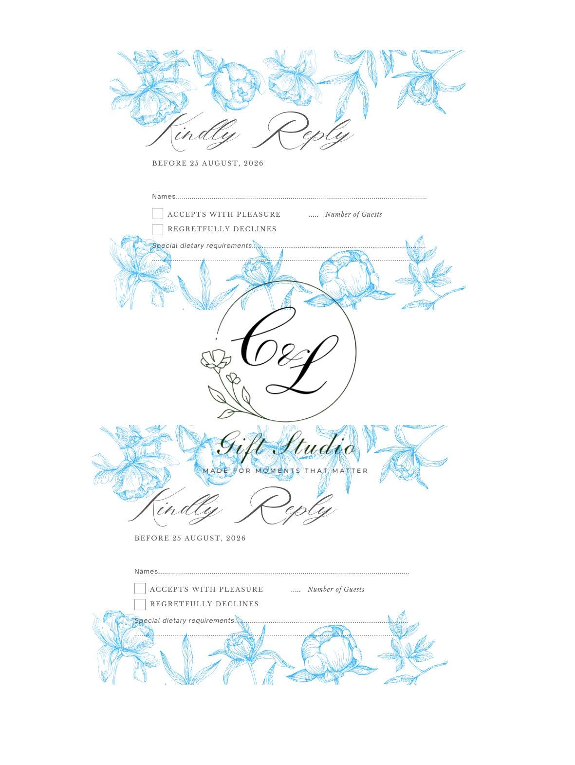 Personalised Wedding Invitation Suite | Luxury Wedding Invites | Invite, RSVP, Menu & Details Cards