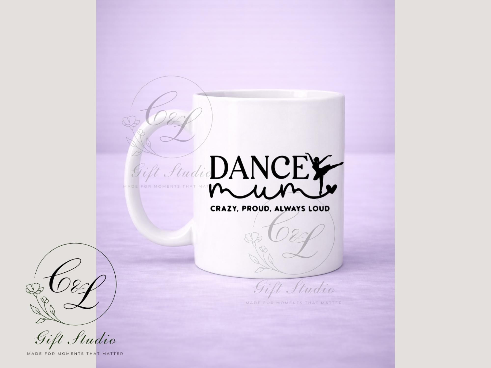 Dance Mum Gift Set | Dancing Mum T-Shirt, Cold or Hot Cup, Cup & Keyring | Dance Mum Gift | Personalised Dance Bundle