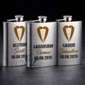 Personalised Groom, Best Man, Groomsman Hip Flask – Custom Wedding Party Gift for Best Man, Groomsmen Gift, Flask with Name & Date